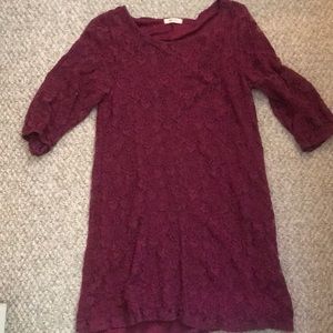 Maroon lace dress